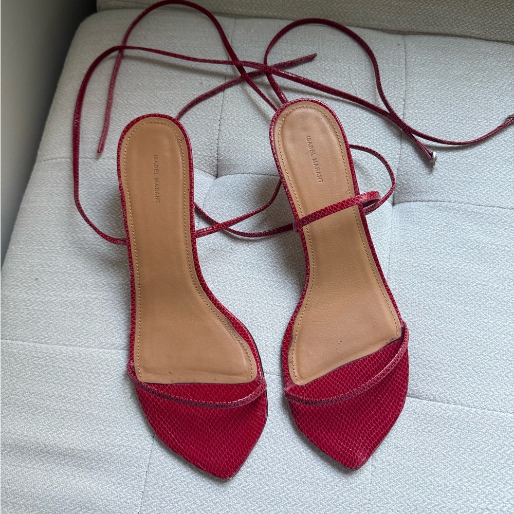 Isabel Marant red kitten sandals size 39